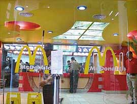 The Plush McDonalds outlet in Fun Republic, Mani Majra, beckons foodies. 