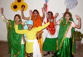 Children perform at a cultural programme at Bal Bhavan in Sector 15, Panchkula