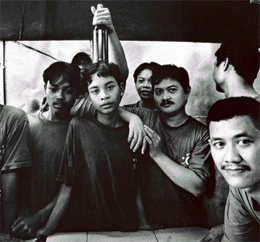 Kitchen workers in Indonesia 