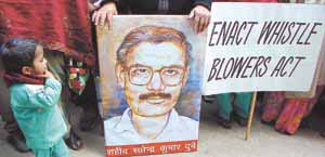 A peace march was held in the Capital on Saturday to protest against the killing of Satyender Kumar Dubey, who was handling the National Highway project.