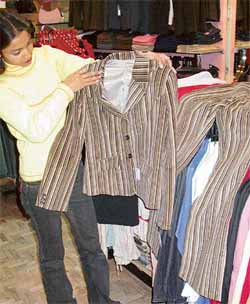 Stylish stripes on display