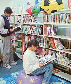 The childrens section at the new building of British Library