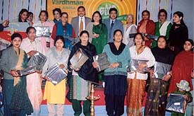 Winners of the knitting contest organised by Vardhman in collaboration with the Army Wives Welfare Association