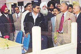 The Punjab Governor and Administrator, Union Territory, Chandigarh, Justice O.P. Verma (retd) having a round of the felicitation counter after inaugurating them at the Estate Office, Chandigarh