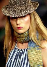A model wears a creation as part of Raia de Goeye's 2004 Autumn/Winter collection at Rio Fashion Week in Rio de Janeiro on Friday. 