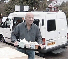 This video grab taken from television footage shows former  BBC