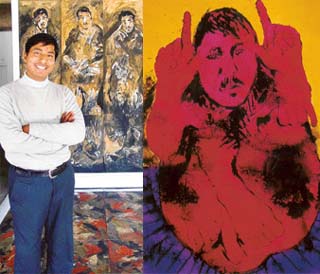 Sanjay with his works