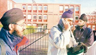Sikh students of a school in France