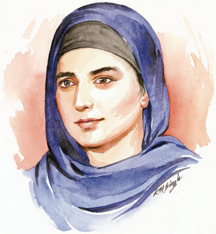 Women belonging to the Akhand Kirtani Jatha wear turbans.