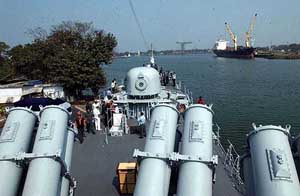 INS Karmuk reaches Shipbuilders and Engineers Ltd in Kolkata