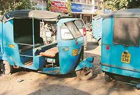 Old auto-rickshaws that were banned by the Chandigarh Administration last year as per the Supreme Court directions