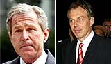 George W Bush  and Tony Blair