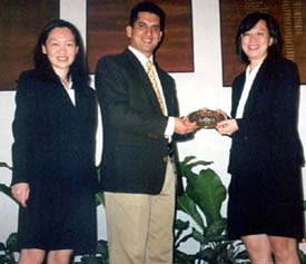 Singapore Supreme Court’s Registrar honouring Punjab’s Additional Advocate-General, Mr Harpreet Sandhu.