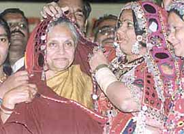Akhil Bharat Banjara Seva Sangh greeting the Delhi Chief Minister Sheila Dikshit in the Capital on Sunday. 