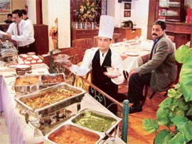 Mughlai and Chinese dishes will be served at the buffet luncheon at Moti Mahal