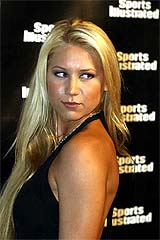 Tennis player and model Anna Kournikova at an event in New York 