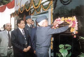 Air Marshal Narayan Menon inaugurates Central Banks new facility at Air Force Station in the Capital on Friday.