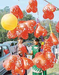 It was hearts all the way at the Valentines Day celebrations in Chandigarh