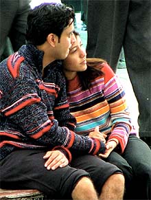 A couple savour a quiet moment in the maddening rush on Valentines Day at Appu Ghar
