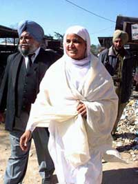 Former SGPC president Bibi Jagir Kaur arrives at the district courts
