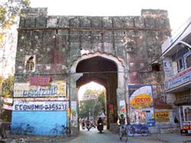 One side of the Sunami gate waiting for restoration.