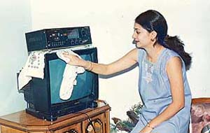 A housewife can look after her family and home without seeming like a martyr