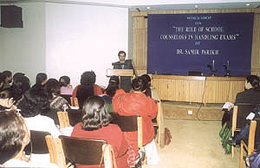 Students performing a skit on Punjabi culture.
