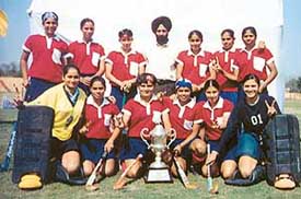 The SAI north zone hockey team that won the All-India SAI Inter-Rgional Women  Hockey Tournament