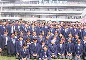 Students of Blue Bird High School, Sector 16, Panchkula, visit The Tribune office in Chandigarh