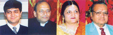The four accused in the Chandni dowry death case: Gaurav Aggarwal, Mahavir Prasad Lohia, Uma Aggarwal and Anil Aggarwal
