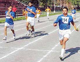 A race in progress during a meet for special children at the Sports Complex, Sector 7, Chandigarh, on Friday.