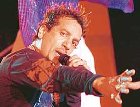 Punjabi singer Jazzy B performs during a cultural evening