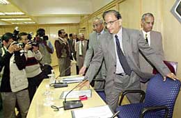 Chief Election Commissioner T.S. Krishna Murthy with Election Commissioners B. B. Tandon and N. Gopalaswami