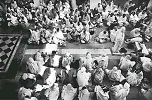 Inmates of a widow ashram in Vrindavan, who chant the name of God for upto 18 hours a day for a meagre Rs 2