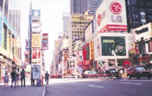 Times Square is the hub of life in New York