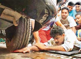 Shihan Hussaini allowed 111 cars to pass over his right hand when he visited Chandigarh on October 29 last year