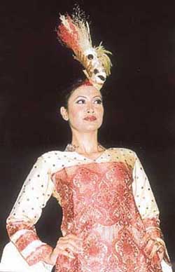 A file photo of a model at Khadi Paridhaan Utsav held in Delhi