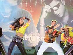 Taz of stereonation performs at the pop concert in Patiala on Sunday night.