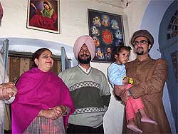 Salman Ahmad from Pakistan meets members of the family currently residing in the house of his mother's family