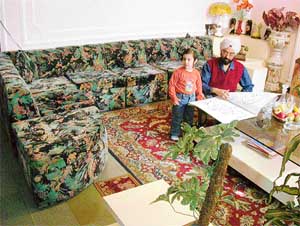 Mr P.S. Chawla with his daughter, Ruby, at their Phase 3B2 residence in Mohali.