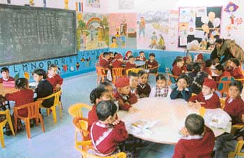 A view of school classroom