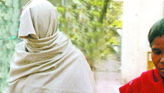 Head Constable Rekha Kaul, who has been arrested on the charge of child abuse, at her residence in the Capital on Wednesday.