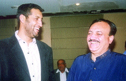 DDCA vice-president C K Khanna with cricketer Atul Wassan at a felicitation function in the Capital.