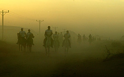 Riders from the Middle East and Europe compete in a 120-km International Endurance Race
