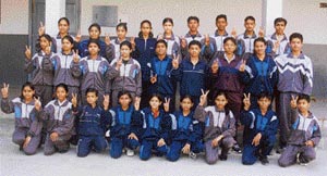 Students of the BVM School, Udham Singh Nagar, Ludhiana, who brought laurels to the city in different sports events