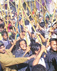 Shias take out a tazia procession on the occasion of Moharram in Ludhiana