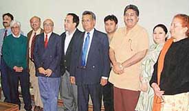 A delegation from Pakistan at Punjab Bhavan in Chandigarh