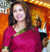 Bollywood actress Poonam Dhillon at the BJP headquarters