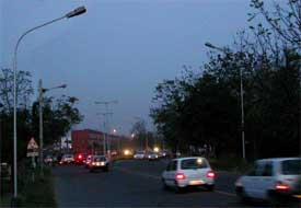A road to Mohali with non-functional streetlights