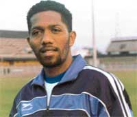 Sri Lankas A.A. Fazlur Rehman, currently playing for Chennais Indian Bank